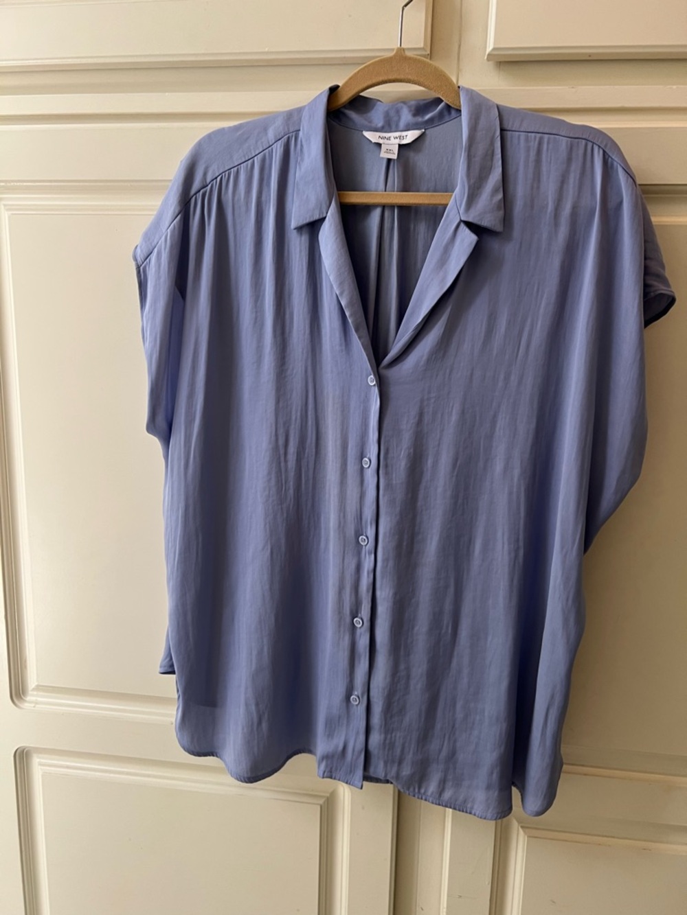 Nine West Periwinkle Blue Blouse XXL